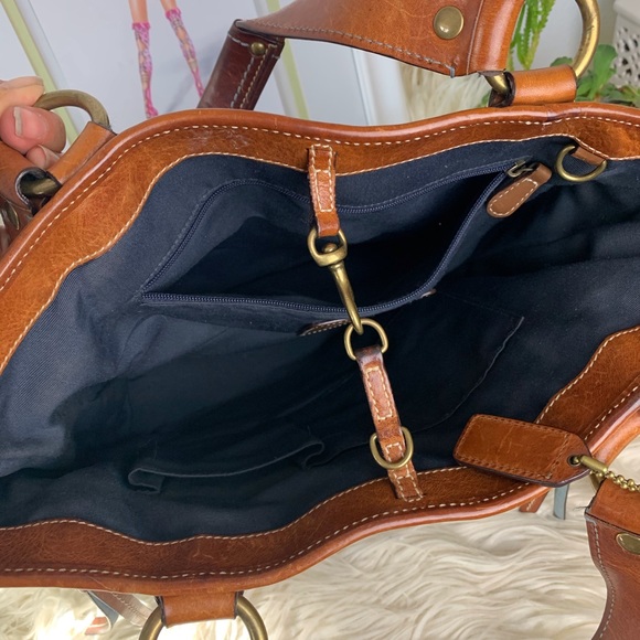 SOLD!  Vtg COACH Leather Rare Patchwork handbag - Picture 8 of 8